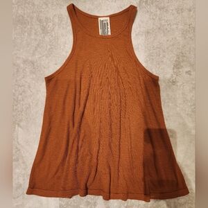 Free People Cinnamon Ribbed Tunic Tank Top
